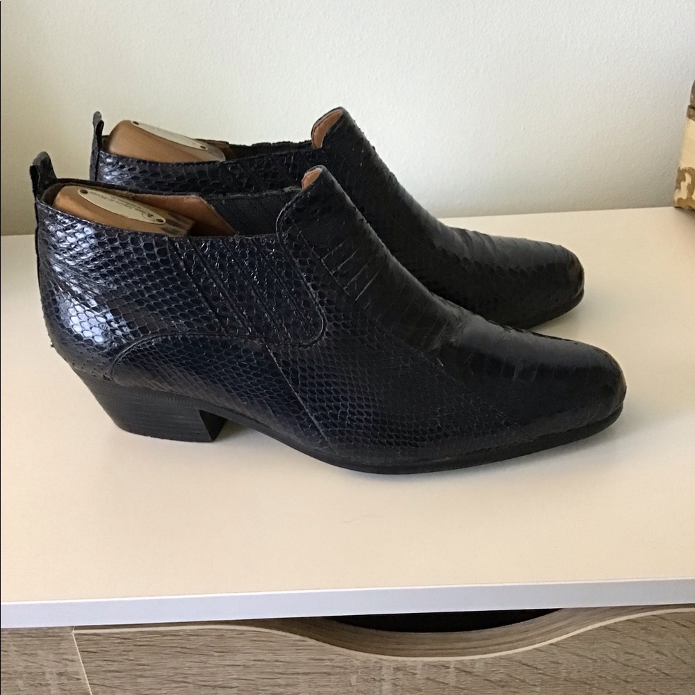 GIORGIO BRUTINI SNAKE SKIN MENS SHOE NAVY BLUE - Picture 2 of 3